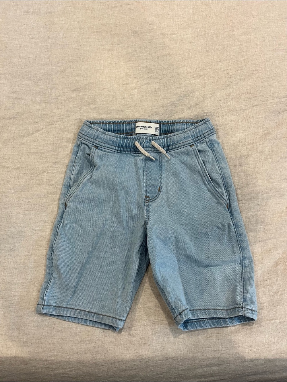 Girls abercrombie kids Light Blue Denim Drawstring Shorts